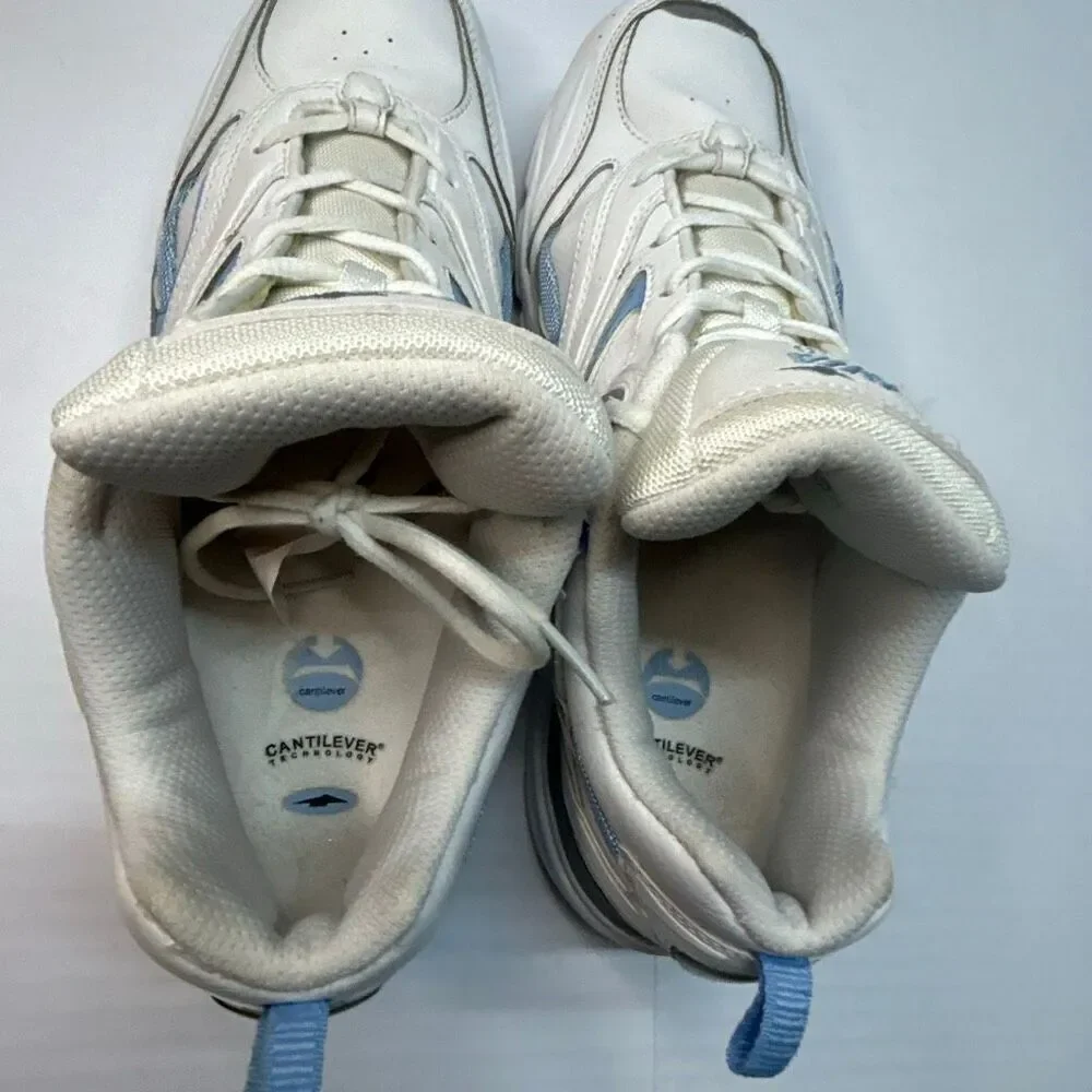 Avia 330 Women's Walking Shoes Size 11 White Blue Cantilever Athletic Sneakers